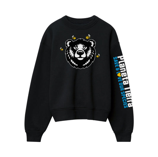 Sudadera Oso Negra Abejas